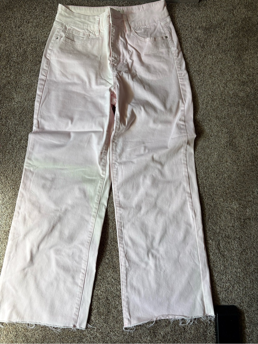 Charlies Pale Pink Wide-Leg Jeans